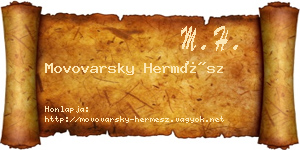 Movovarsky Hermész névjegykártya